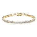 3mm D VVS1 Moissanite Tennis Bracelet S925 Sterling Silver Plated 18k White Gold Diamond Tennis Bracelets for Women