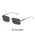 rimless sunglasses UV400 fashion square metal glasses for men women designer man's brand sun glasses shades for outdoor
