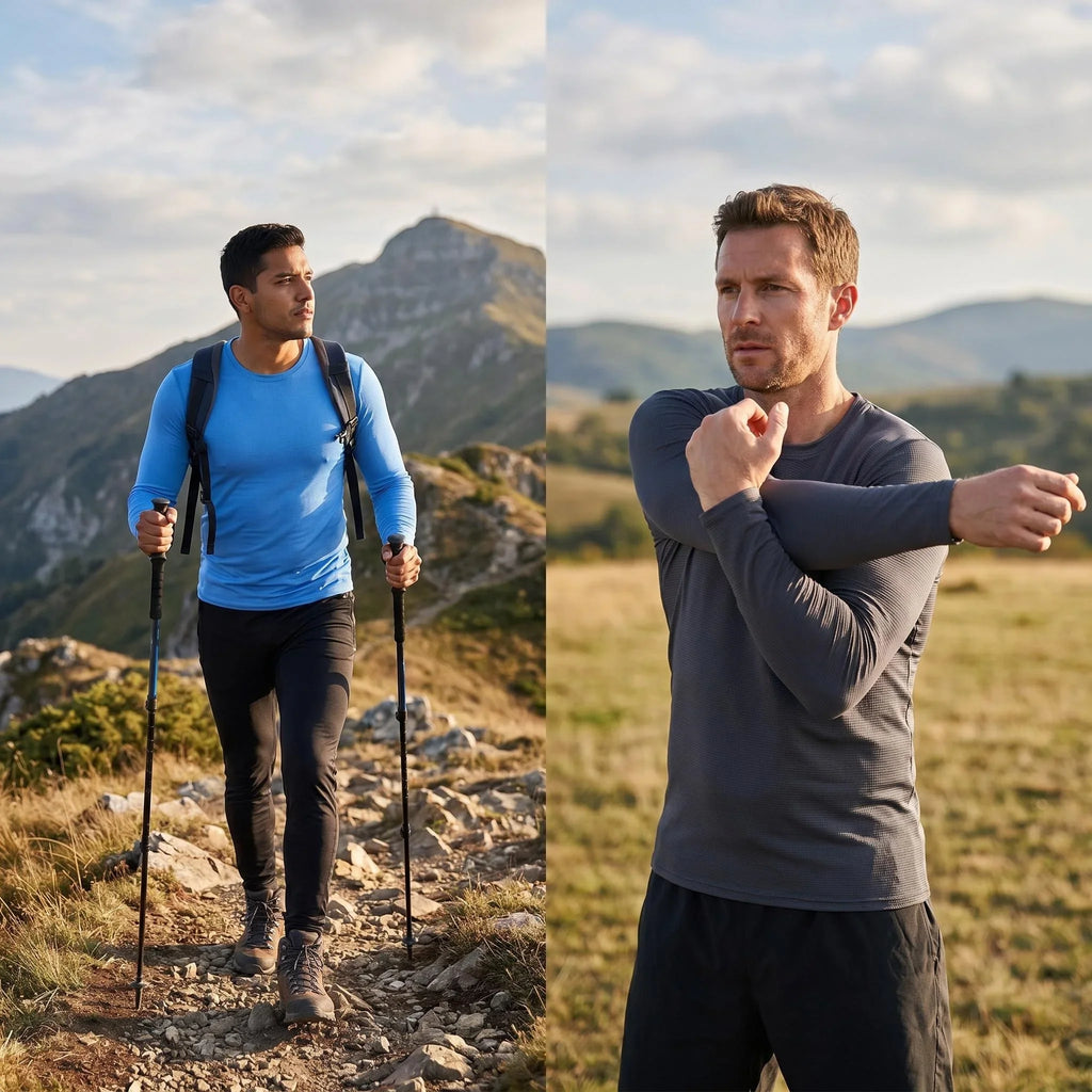 UPF 50+ Men Thin Light Long Sleeve Sun Protection Shirt Quick Dry Moisture Wicking Athletic Tops for Running Fishing Hiking Cycl