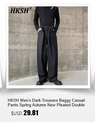 Summer New Men Tide High Street Drawstring Pocket Sports Casual Safari Style Shorts Loose Light Luxury Simple Capris HK4528