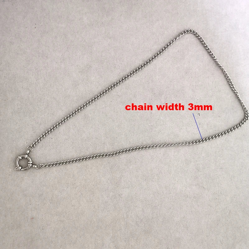 Necklace Women Men Choker Stainless Steel Geometric Rolo Link Cuba Paperclip Chain