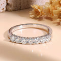 3mm D Color Moissanite Ring s925 Sterling Sliver Plated 18k White Gold Eternity Band Wedding Engagement Rings For Women