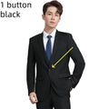 S-8XL Suit (Blazer+ Pants) Men's Fashion Casual Outdoor Gentleman Business Wedding Slim-fit Formal British Style Wedding Suit