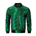 Gold Paisley Jacket Men's Clothing 3D Printed Colorful Long Sleeve Zipper Jackets Luxury Graphic Street Trend Autumn Bomber Coat