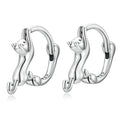 Snake Dog Cat Ear Buckles Women 925 Sterling Silver Dachshund Hoop Earrings Girl Party Birthday Gift Minimalism Jewelry