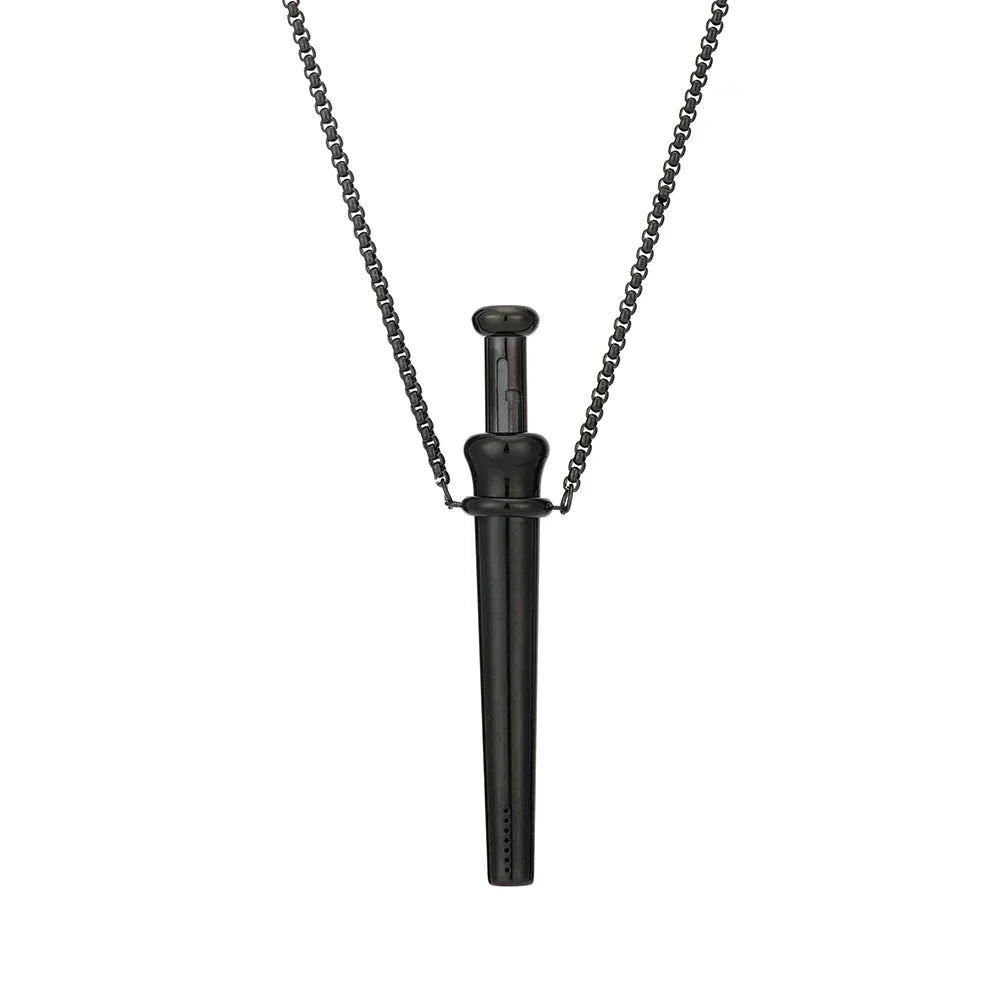 MaiLun 1pc Stress Anxiety Relief Necklace 82.5mm Length Stainless Steel Meditation Necklace Quit Smoking Anxiety Relief Necklace