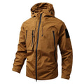 Men's Waterproof Running Jacket Caramel Women Windproof Windbreaker Hiking Camping Cycling Trekking Jogging Jackets