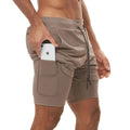 Plus 5XL Men's Fitness Shorts 2 IN 1 Jogger Streetwear Shorts Gym Bodybuilding Breathable Quick Dry Running Shorts Huge Size