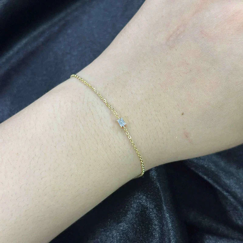 Trendy A Moissanite Bracelets for Women Letter Charm Adjustable Chain 100% 925 Sterling Silver Wedding Fine Jewelry Gifts
