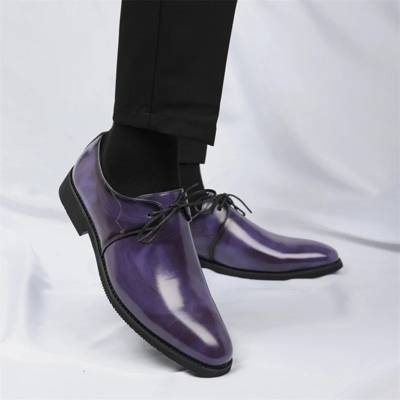 Men’s Fashion Formal Dress Shoes – Classic Lace-Up Office & Wedding Footwear (Black, Brown)