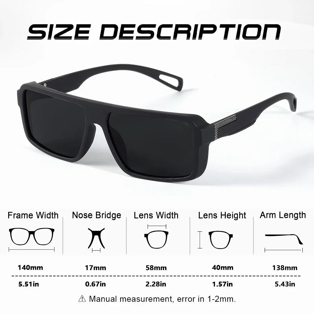 CRIXALIS Classic Square Polarized Sunglasses for Men Women Fashion Sports Sunglasses Male Vintage Outdoor Driving Fishing Shades
