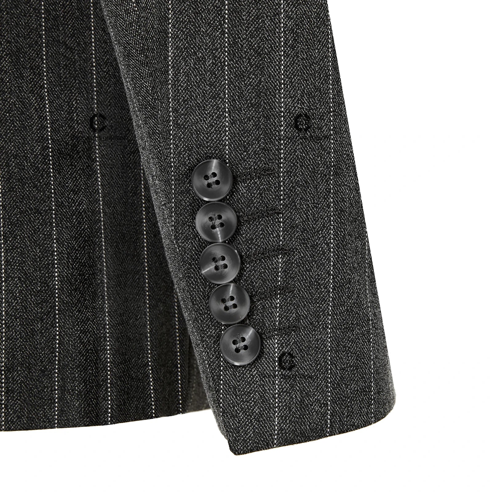 2024 New Double-Breasted Stripe Suits for Men Slim Fit 2 Piece Set Blazer Pants Office Smart Casual Wedding