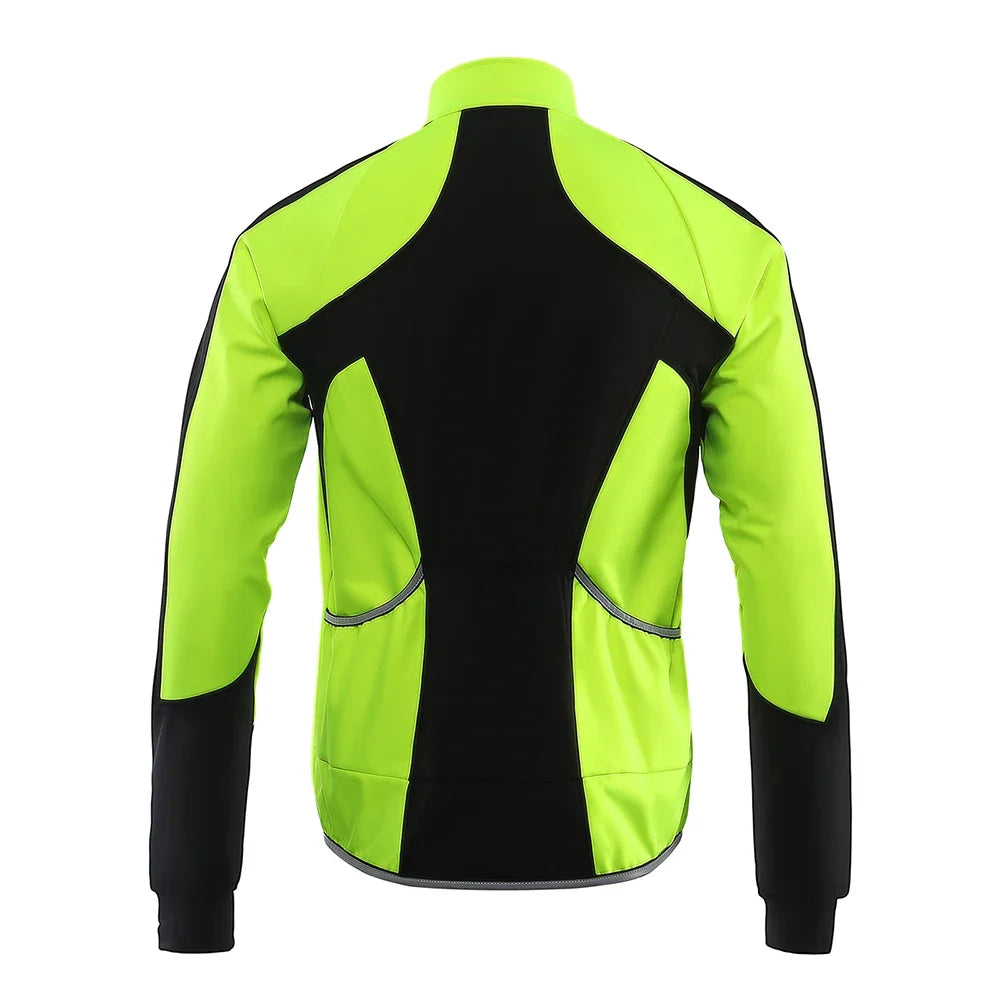 Men's Cycling Jacket Winter Thermal Jacket Softshell Windbreak Waterproof Bike Coat Bicycle Raincoat BG011