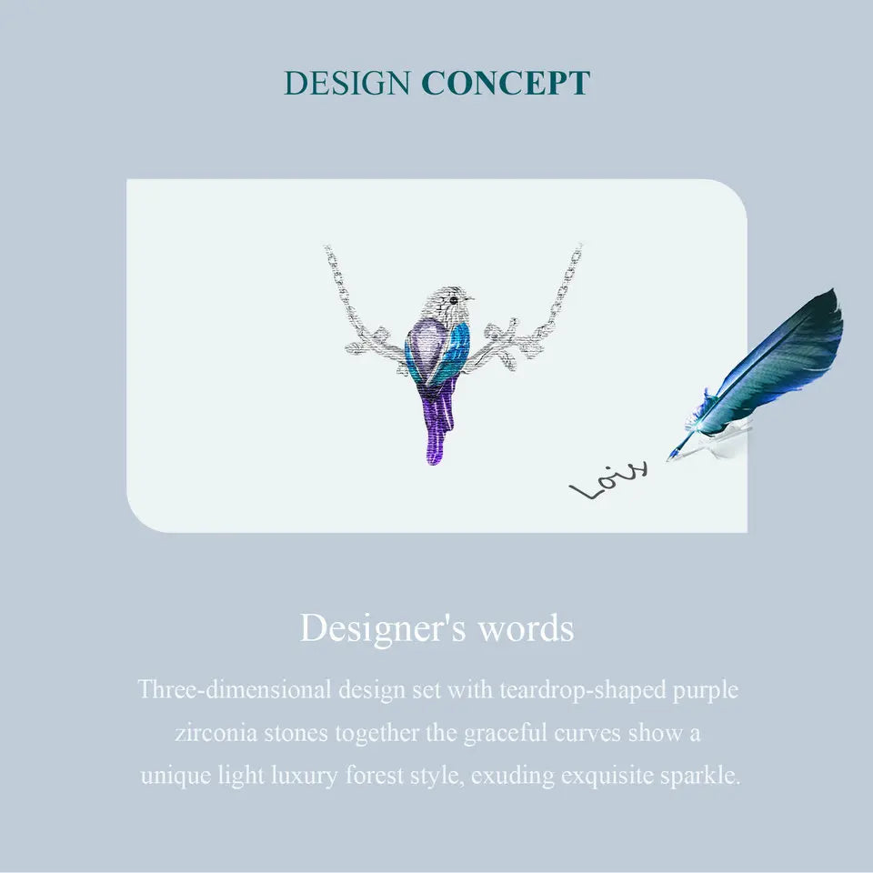 925 Sterling Silver Cute Bird Pendant Necklace for Women Teen Girls Animal Jewelry Gifts for her