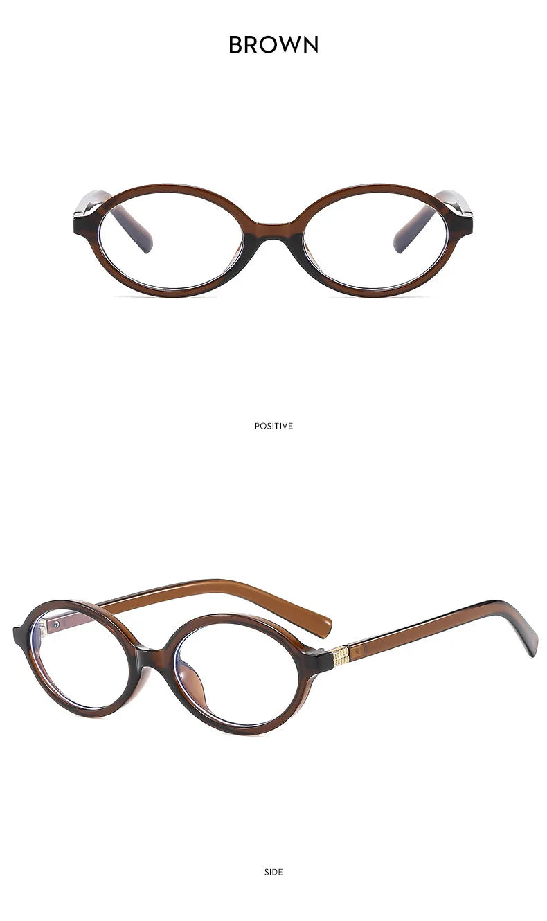 New Oval sunglasses For women Fashion Brand Black Small Frame Sun Glasses Female Retro Clear Lenses Eyewear Lady Trendy UV400