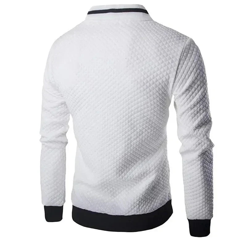 Spring and Autumn Men's Fashion Street Stand up Collar Set Jacket, Outdoor Casual Pocket Zipper Men's Baseball Set