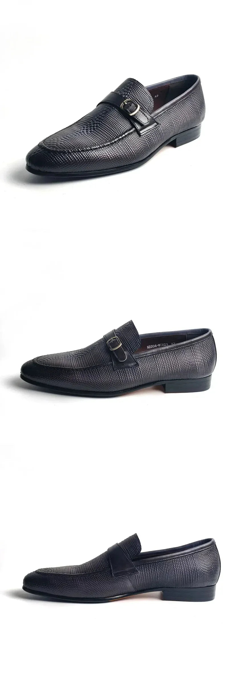 Luxury Men's Genuine Leather Loafers Buckle Slip-On Dress Shoes for Wedding, Party & Business Premium Comfort Casual Shoe