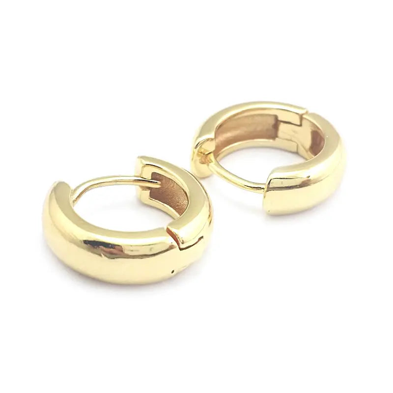 6PCS 14MM 16MM 18MM 23MM 25MM 30MM 18K Gold Color Brass Round Circle Loop Earrings Hoops Jewelry Making Supplies Accessories