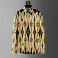 Crown Print Shirt Men's Long Sleeve Casual Shirt High Quality Fashion Popular Premium Plus Size Men's Clothing Disfraz De Hombre