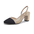 Plus Size New Summer Party Thick Heel Genuine Leather Sandals 6.5 cm High Heel Women Shoes