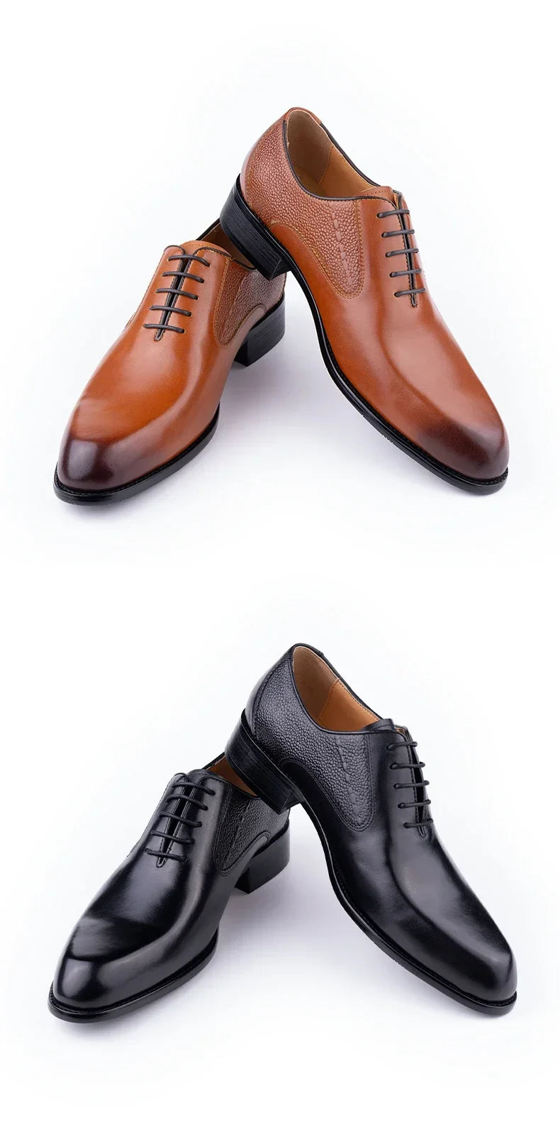 High Quality Handmade Oxford Casual Business Work Shoes Formal Men Shoes Fashion Dress Genuine Leather Lace Up Comfortable Shoe