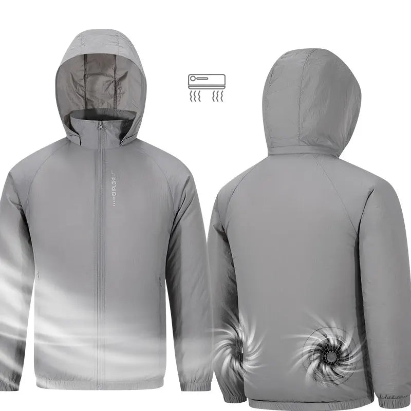 Portable Air Conditioner Jacket USB Fan Cooling Coat Outdoor Work Construction Fishing Hunting Lightweight Sun protection Jacket