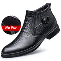 Genuine Leather Autumn Winter Business Dress Snow Boots Men's Office Ankle Formal Boots for Men Designer Casual Shoes Sneakers
