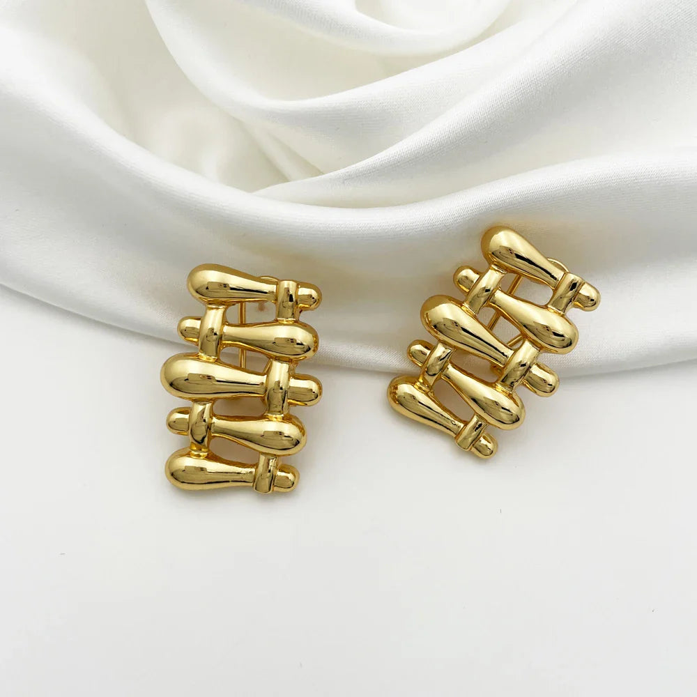 Women Necklace Earrings Bracelet Ring Jewelry Set Luxury Design Dubai 18K Gold Plated Wedding Party Jewellwey Gift