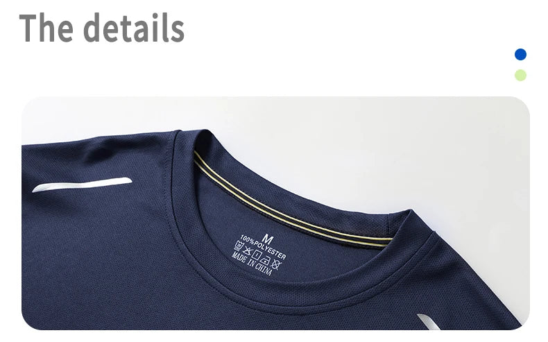 Men's Summer Long Sleeve Tops Outdoor Elastic Quick-Drying Breathable Cool Sweatshirt Men Jogging Reflective Strip Sweatshirt