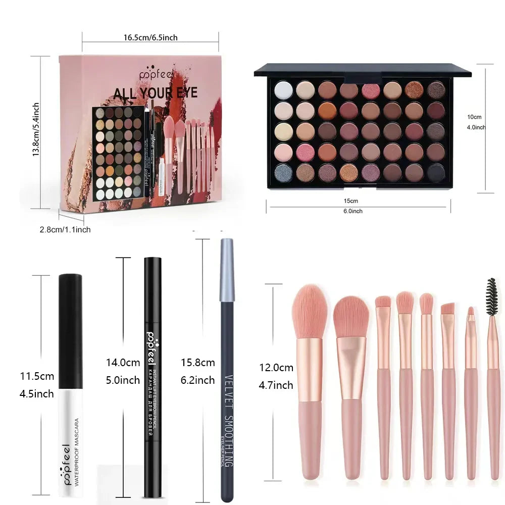 40 Color Eye Shadow Combination Set Beginner Makeup Tools Perfect Beauty Solution Valentines Day Gifts