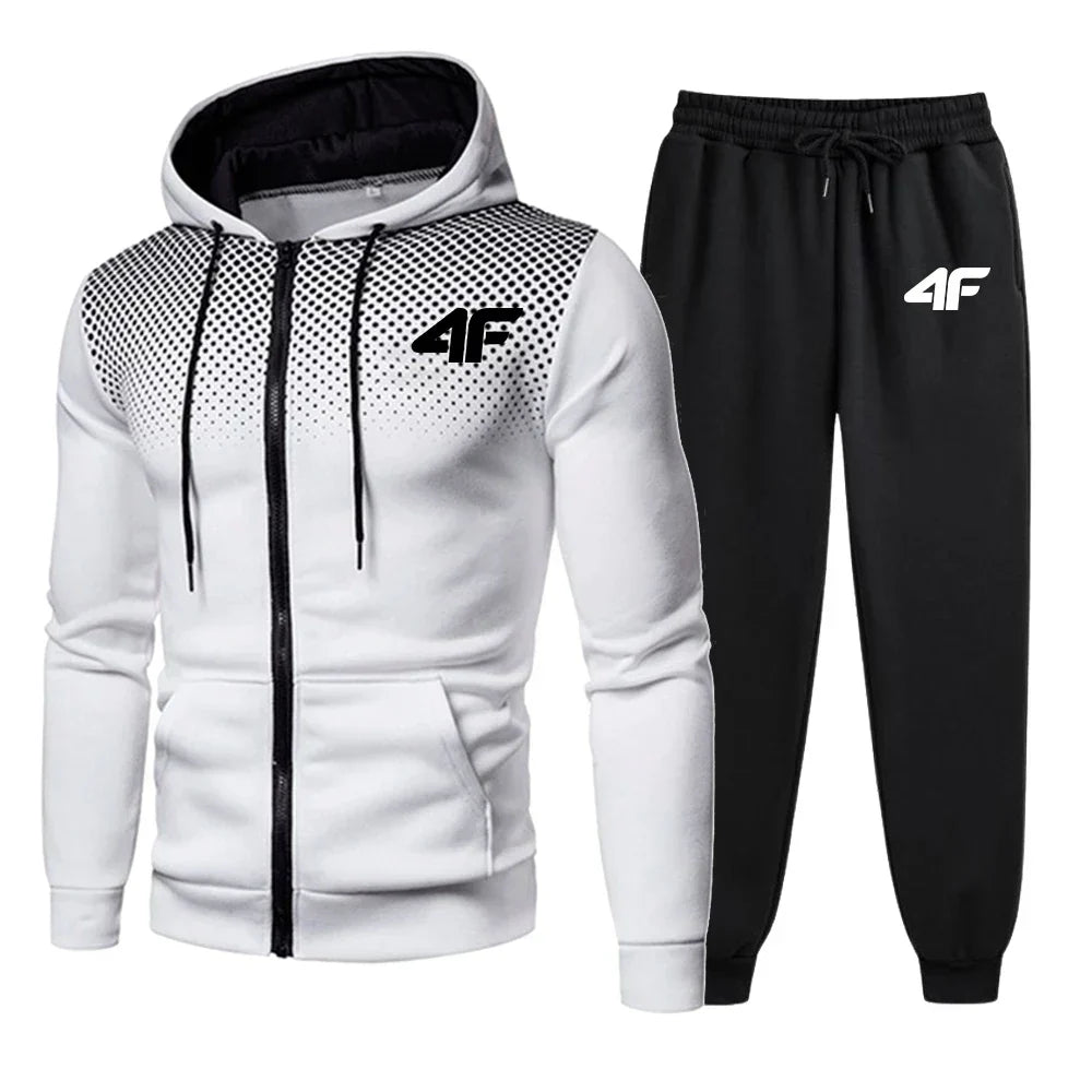 Men's Tracksuit Hooded Casual Hot Sale Single Piece Zipper Sweatshirt And Daily Single Sweatpants Comfort Outdoor Jogging Sports