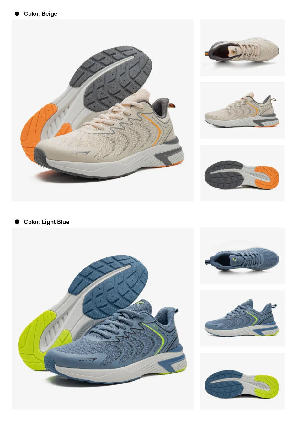 Men's Running Shoes Casual Lightweight Mesh Breathable Sneakers Male Outdoor Non-Slip Wear-Resistant Sports Shoes