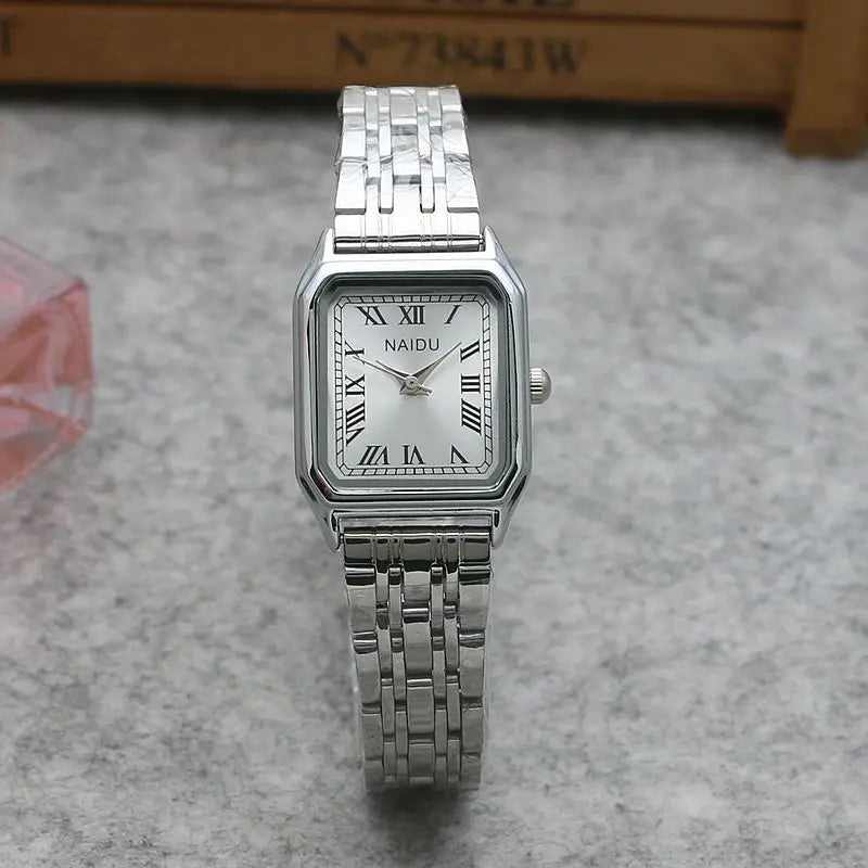 New Brand Steel Band Square Quartz Watch Retro Minimalist Temperament Small Dial Watch Female Student Wristwatch Dropshipping