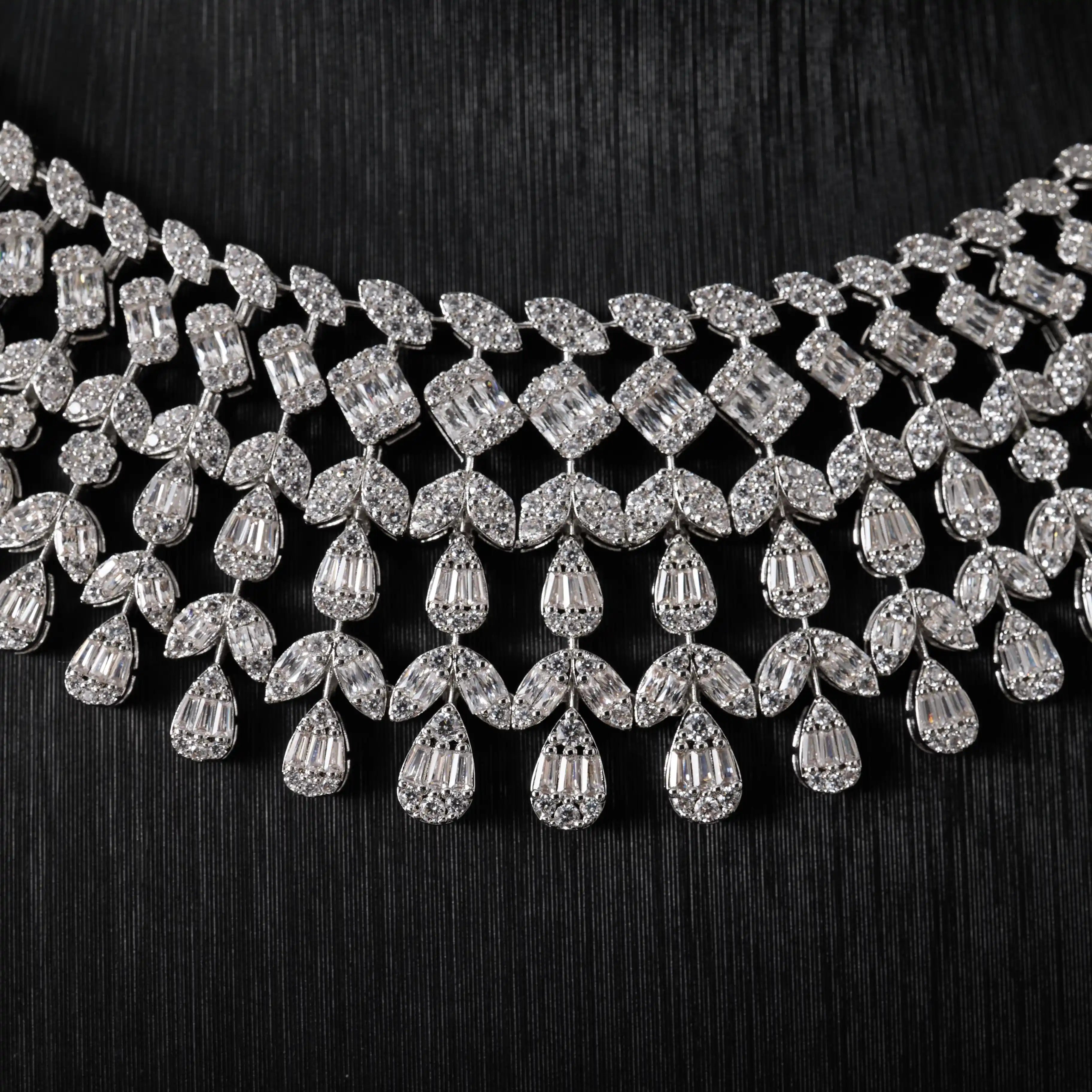 Women's Wedding Cubic Zircon Jewelry and Accessories Bridal Jewellery Set Luxury New in Matching Sets