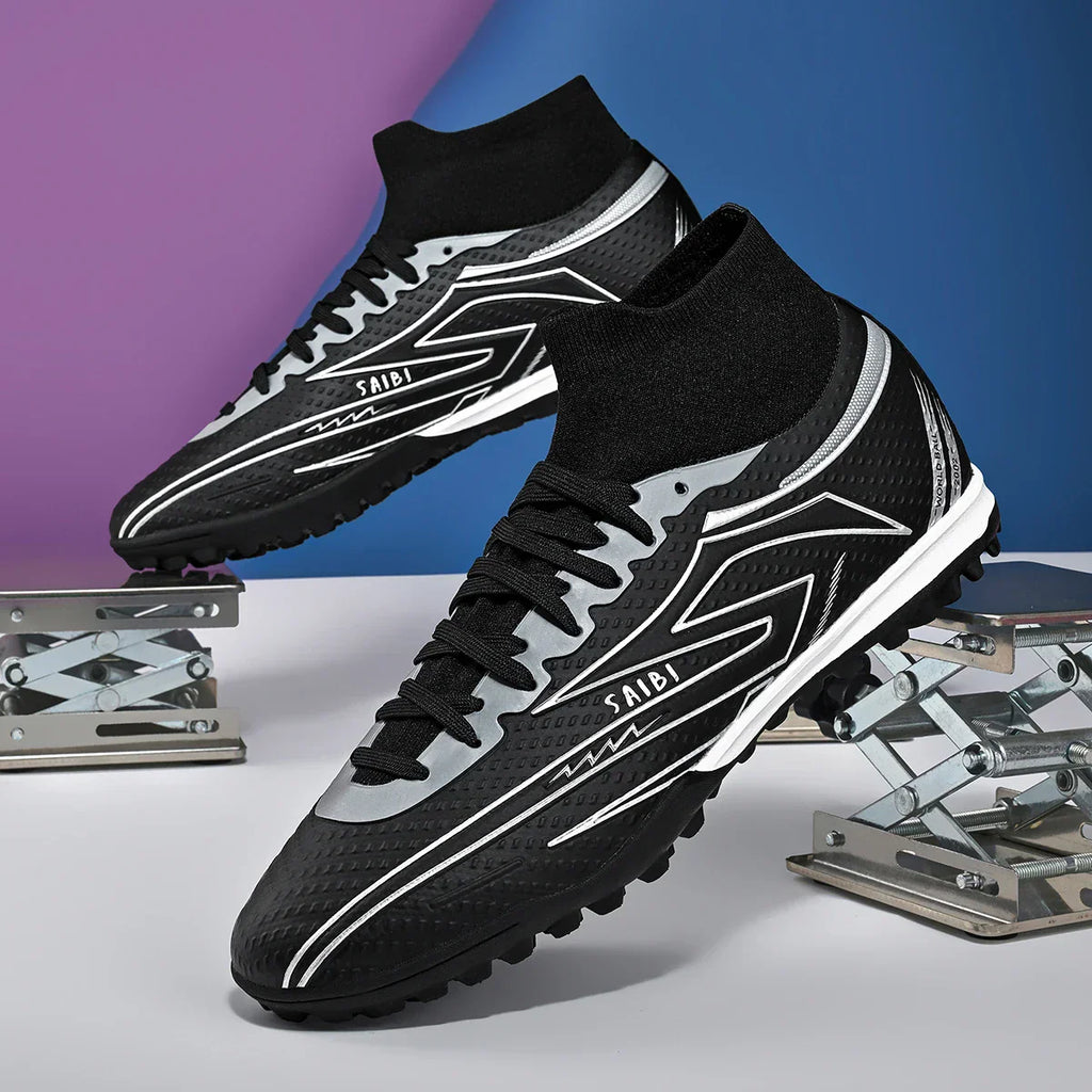 Kid Friendly TF Turf Soccer Boots Soft PU Fabric Rubber Non-slip Sole Abrasion Resistant For Campus Sports Activities