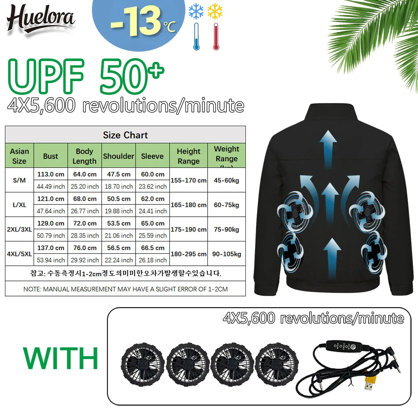 Cool Jacket Men's Hot Weather Work Fan Coat USB Refrigeration Air Conditioning Clothes Women's Body Cooling Fishing Clothes Vest