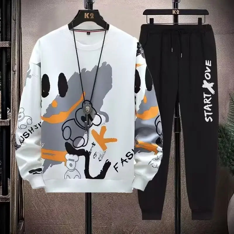 سويت شيرت رجالي جديد في قسم الهوديز والسويت شيرت، هودي بطبعة أنمي، ملابس رياضية للجيم Y2k للرجال بنمط قوطي