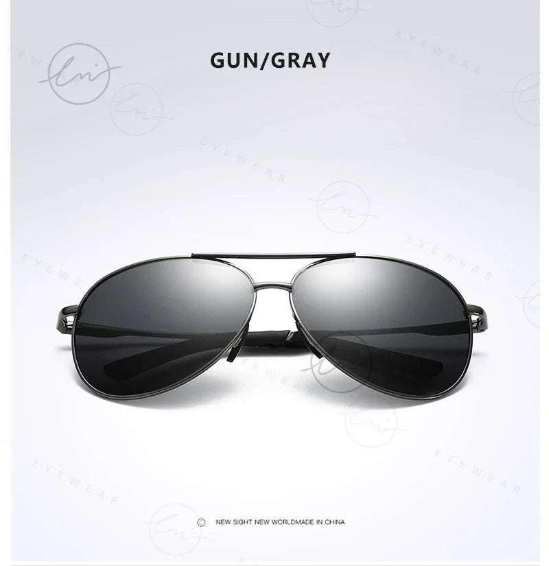 Classic Pilot Sunglasses Polarized Man Anti-Glare Safe Driving Glasses Woman Fishing Goggles Unisex UV400 Gafas De Sol