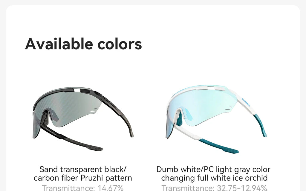 Cycling Glasses Photochromic UV400 Protection Sports Sunglasses Windproof Lightweight Carbon Fiber Outdoor Bike Glasses