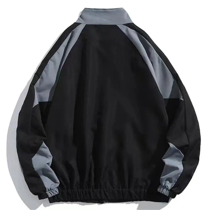 Reflective Striped Men's Jacket 2026 Hip Hop Streetwear Coats Zipper Up Jacket Windbreaker Harajuku Thin Coats Sports Black Blue