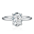 7x9mm 2ct Moissanite Ring S925 Sterling Silver Oval Cut Lab Diamond Wedding Rings for Women Engagement Promise Band Gift