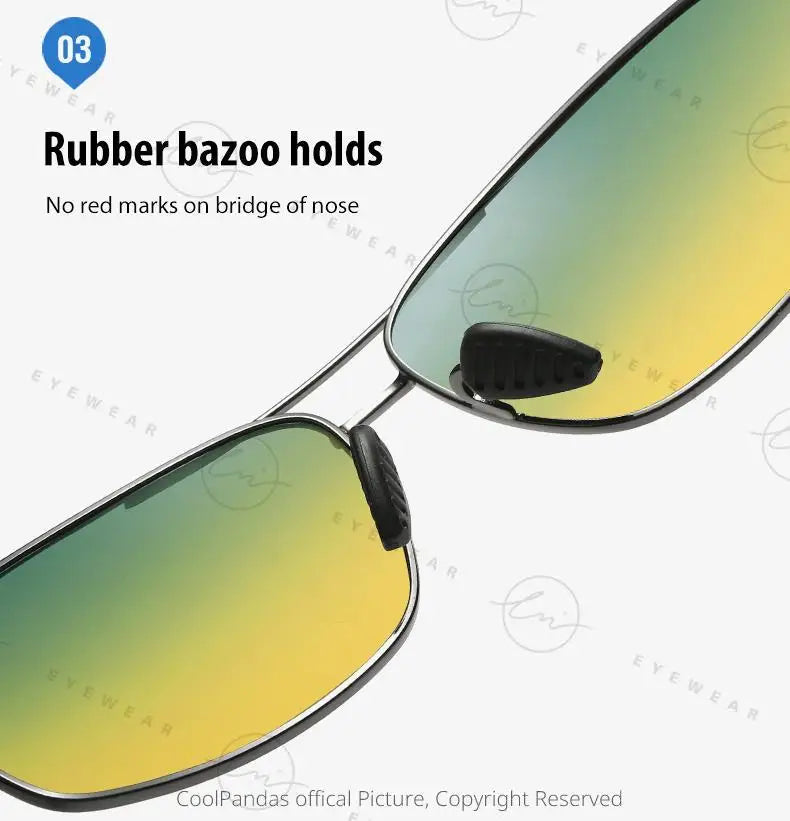 Classic Photochromic Sunglasses Polarized Man Day Night Vison Glasses Woman Chameleon Lens For Driving Goggles Male