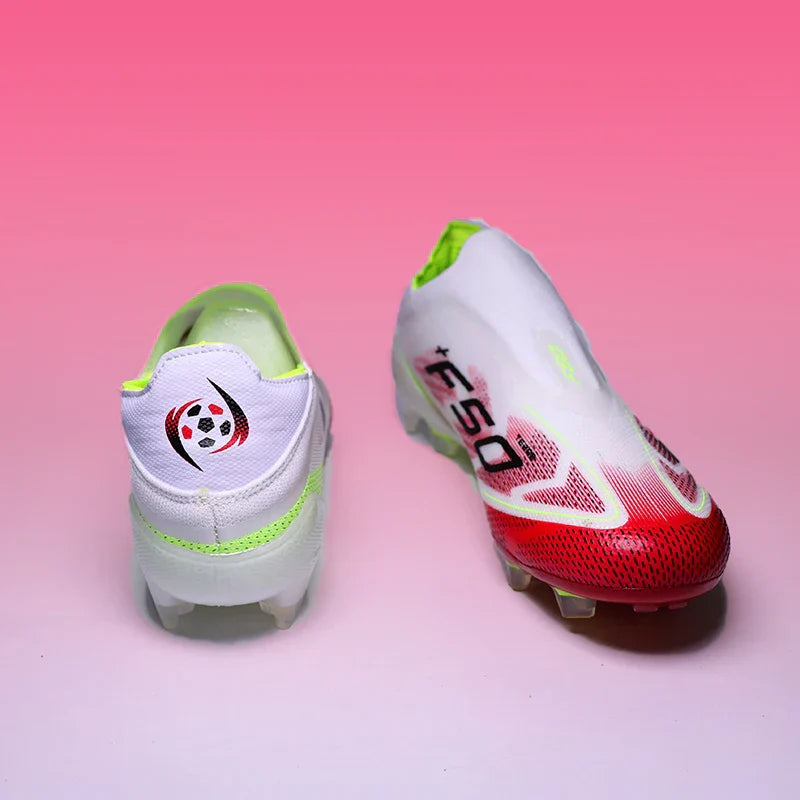 Pro Without-lace F50 Mens Soccer Shoes Boys Training Non-Slip Turf Soccer Cleats TF/FG Football Sneakers Chuteira Campo 35-45