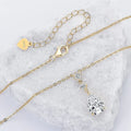 2CT Moissanite Waterdrop Pendant Necklaces 925 Sterling Silver Necklace Chain for Women Girl Wedding Fine Jewelry Gift