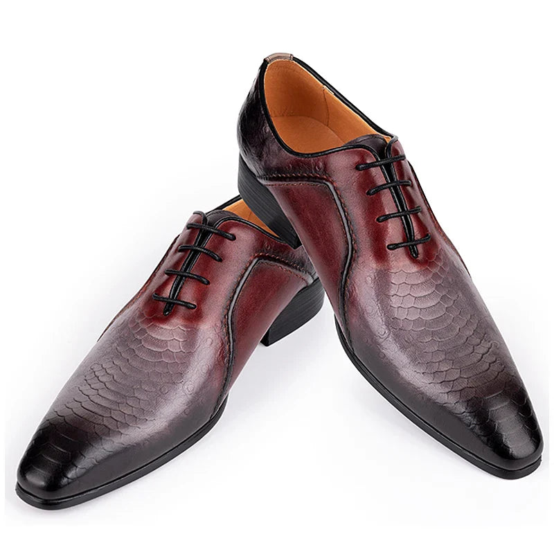 Luxury Business Men Oxford Shoe Elegant Top Quality Formal Genuine Leather Shoe Man Derby Brogues Shoes Wedding Party Shoes