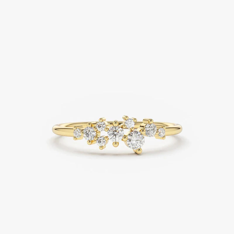 925 Sterling Silver Moissanite Ring Wedding Bands for Women Brilliant Lab Diamond Ring Bijoux Bague Fine Jewelry Gift