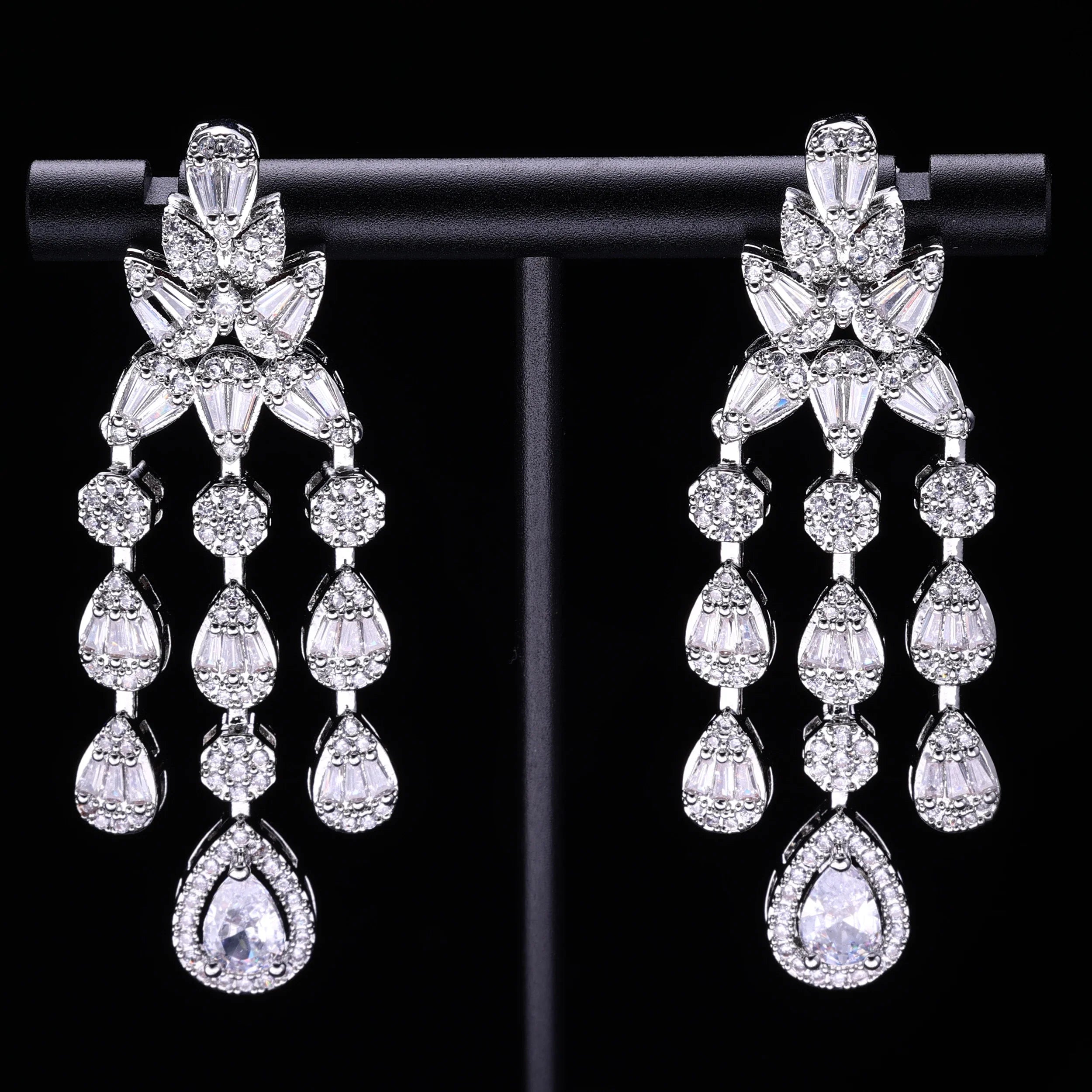2023 New Dubai Nigeria Africa 4-piece Set Women's Cubic zirconia Jewelry Set Bridal Wedding Party Luxury CZ Crystal Jewelry Set