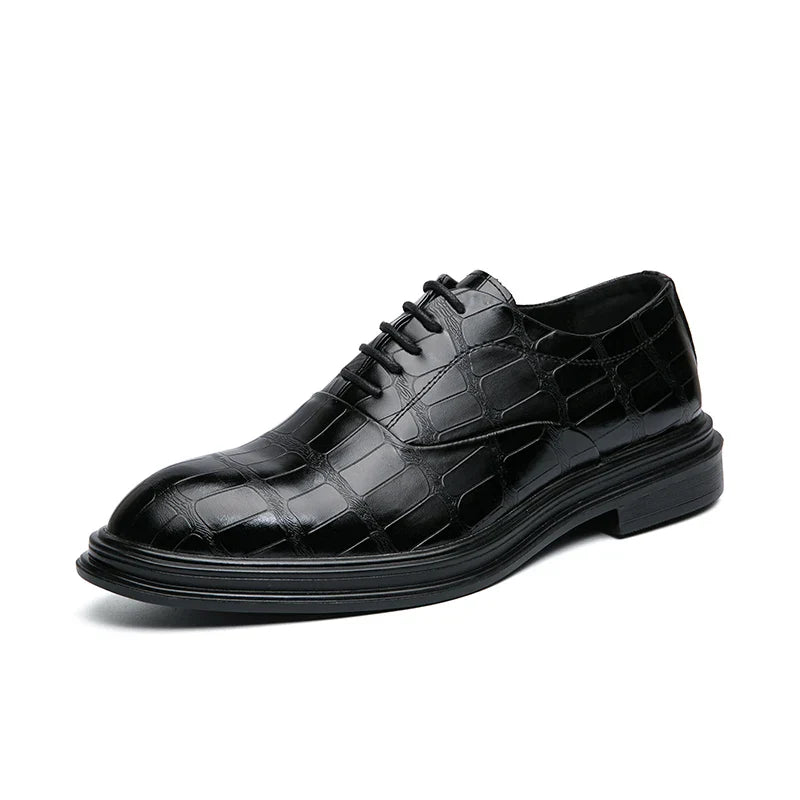 Men's Pointed Oxford Dress Shoes Leather Casual Office Wedding Shoes Gentleman Luxury High Quality 2026 Fashion