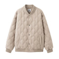 Cotton Jacket Men 2024 Winter New Slightly Wrinkled Quilted Rhombus Texture Thin Baseball Trendy Cotton Jacket
