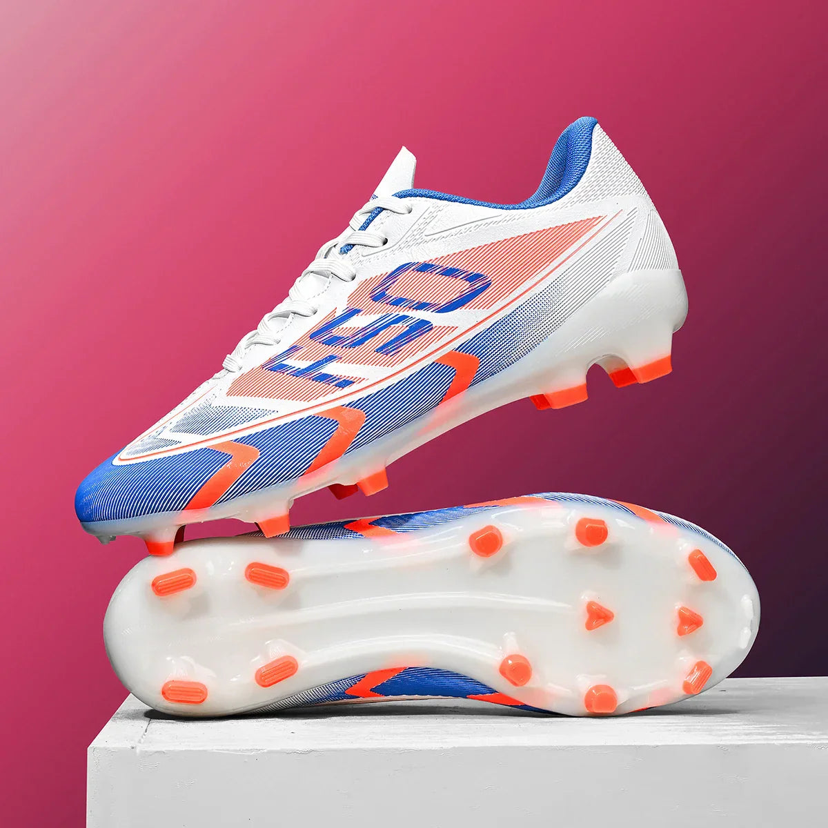 Low-cut football shoes with long studs for adults, men and women, sports anti-skid wear-resistant competition training shoes